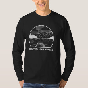 Chouteau Lock en Dam Oklahoma Funny Vist Summe T-shirt