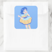 Choux Mercury Vierkante Sticker (Tas)