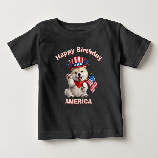 Chow Chow (2ah) Patriottisch Kinder T-Shirt (Voorkant)