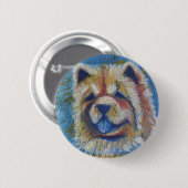 Chow Chow Abstract Ronde Button 5,7 Cm (Voorkant /achterkant)