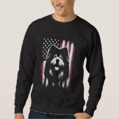 Chow Chow American Flag - Patriottisch Amerikaans  Trui (Voorkant)
