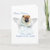 Chow Chow Angel Feestdagen Kaart (Voorkant)