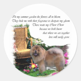 Chow Chow Art Gifts Ronde Sticker
