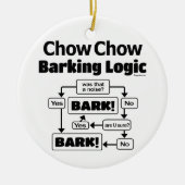 Chow Chow Barking Logic Keramisch Ornament (Voorkant)