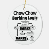 Chow Chow Barking Logic Keramisch Ornament (Links)