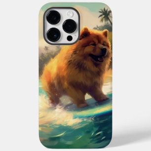 Chow Chow Beach Surfen Schilderij Case-Mate iPhone 14 Pro Max Hoesje