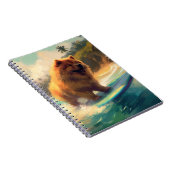 Chow Chow Beach Surfen Schilderij Notitieboek (Rechterzijde)