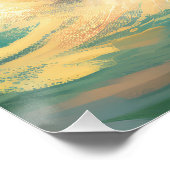 Chow Chow Beach Surfen Schilderij Perfect Poster (Hoek)