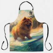 Chow Chow Beach Surfen Schilderij Schort (Voorkant)