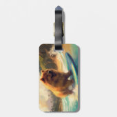 Chow Chow Beach Surfing Schilderij Bagagelabel (Achterkant verticaal)