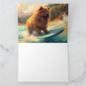 Chow Chow Beach Surfing Schilderij Kaart (Binnen)
