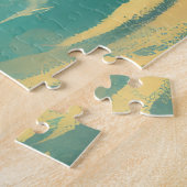 Chow Chow Beach Surfing Schilderij Legpuzzel (Zijkant)