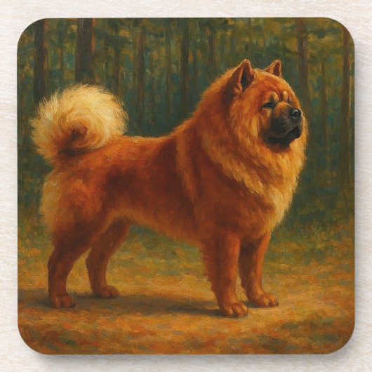 Chow Chow Bier Onderzetter (Voorkant)