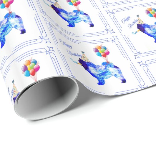 Chow Chow Birthday Cadeaupapier (Rol Hoek)