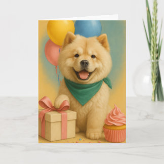 Chow Chow Birthday Kaart