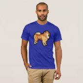 Chow Chow Blauw T-shirt (Voorkant volledig)