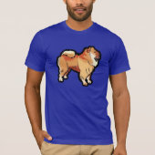 Chow Chow Blauw T-shirt (Voorkant)