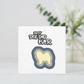 Chow Chow Blue Beste Hond Papa Ooit Ik Woof You Kaart (Staand voorkant)