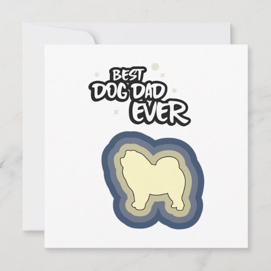 Chow Chow Blue Beste Hond Papa Ooit Ik Woof You Kaart (Voorkant)