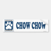 Chow Chow Blue Bumpersticker (Voorkant)
