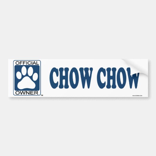 Chow Chow Blue Bumpersticker (Voorkant)