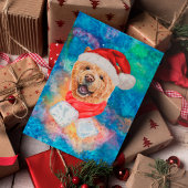 Chow Chow Breed Dog Kerstmis Feestdagenkaart