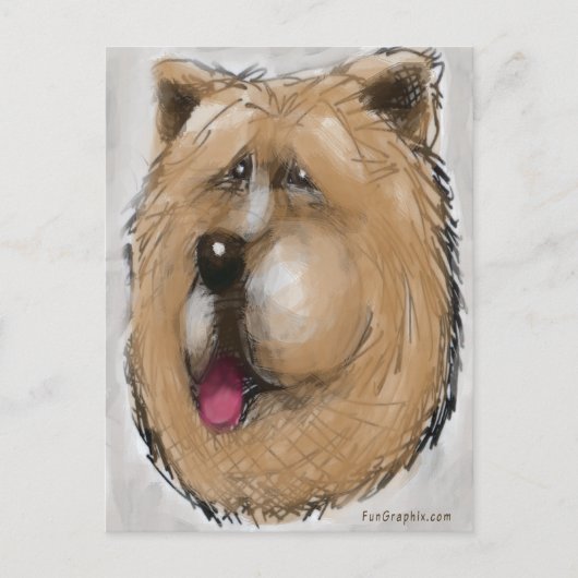 Chow Chow Briefkaart (Voorkant)