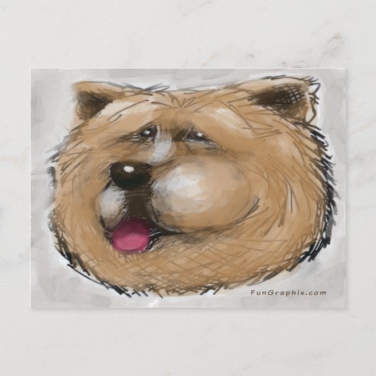 Chow Chow Briefkaart (Voorkant)
