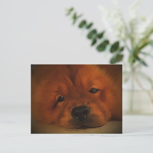 Chow Chow Briefkaart (Staand voorkant)