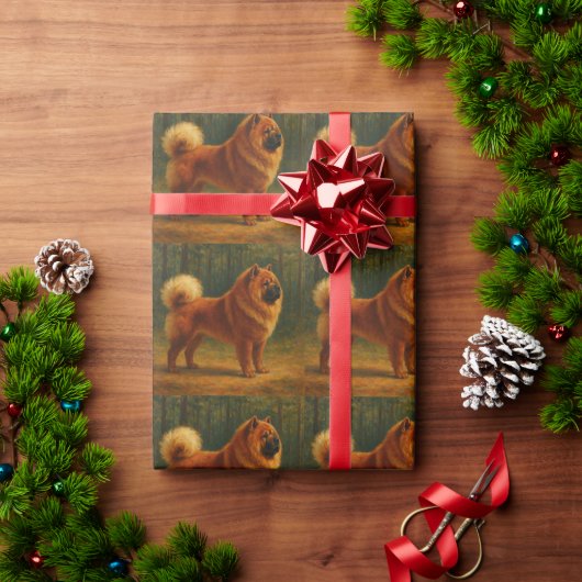 Chow Chow Cadeaupapier (Feestdagen Geschenken)