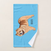 Chow Chow cartoon illustratie Bad Handdoek (Handdoek)