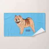 Chow Chow cartoon illustratie Bad Handdoek (Handdoek)