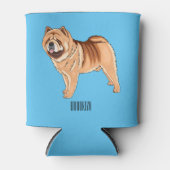Chow Chow cartoon illustratie Blikjeskoeler (Voorkant)