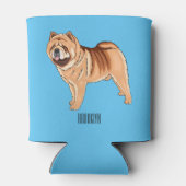 Chow Chow cartoon illustratie Blikjeskoeler (Achterkant)