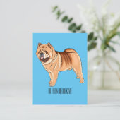 Chow Chow cartoon illustratie Briefkaart (Staand voorkant)