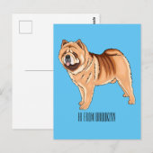 Chow Chow cartoon illustratie Briefkaart (Voorkant / Achterkant)