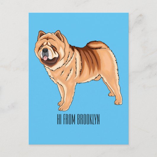 Chow Chow cartoon illustratie Briefkaart (Voorkant)