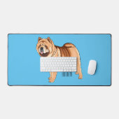 Chow Chow cartoon illustratie Bureaumat (Keyboard & Muis)
