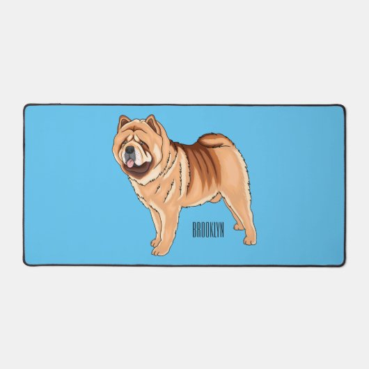 Chow Chow cartoon illustratie Bureaumat (Voorkant)