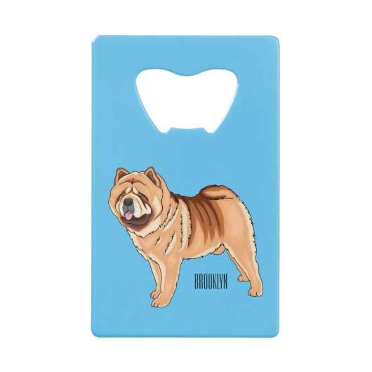 Chow Chow cartoon illustratie Creditkaart Flessenopener (Voorkant)