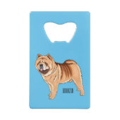Chow Chow cartoon illustratie Creditkaart Flessenopener (Achterkant)