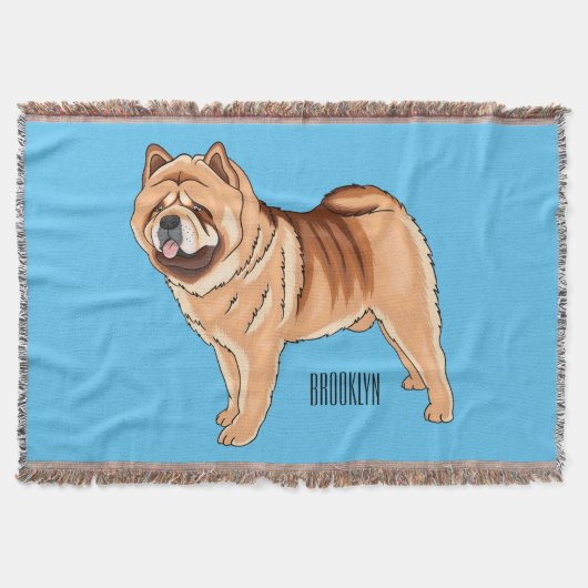 Chow Chow cartoon illustratie Deken (Voorkant)