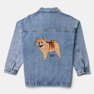 Chow Chow cartoon illustratie Denim Jacket