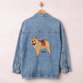 Chow Chow cartoon illustratie Denim Jacket (Hangar)