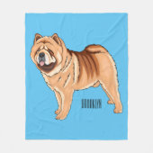 Chow Chow cartoon illustratie Fleece Deken (Voorkant)
