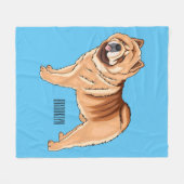 Chow Chow cartoon illustratie Fleece Deken (Voorkant (Horizontaal))