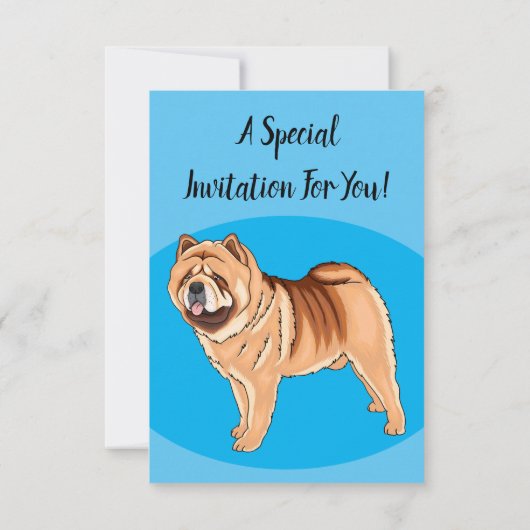 Chow Chow cartoon illustratie Kaart (Achterkant)