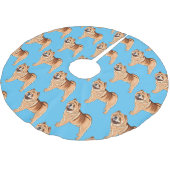 Chow Chow cartoon illustratie Kerstboom Rok (Gekanteld)