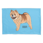 Chow Chow cartoon illustratie Kussensloop (Voorkant)