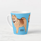 Chow Chow cartoon illustratie Latte Mok (Linkerhoek)